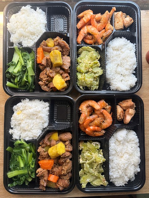 Cơm phần healthy tôm thịt rau củ – cơm Eat Clean